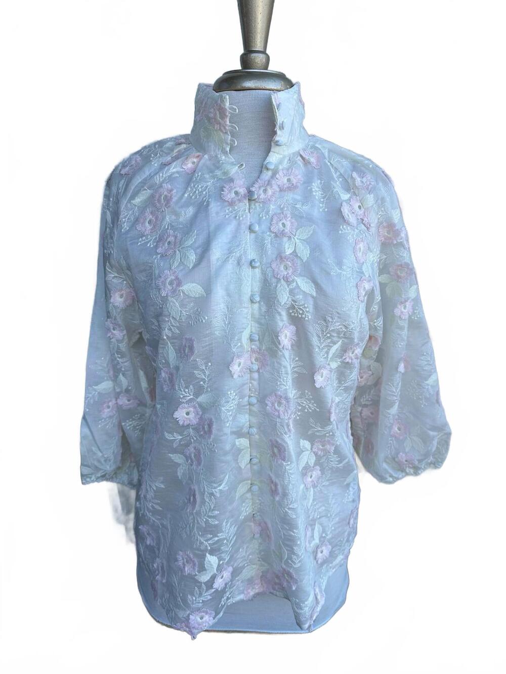 NEW BOHO CHIC women's embroidered blouse in pink